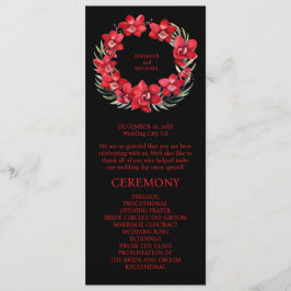 Red Orchids Hochzeitsprogramm Programm