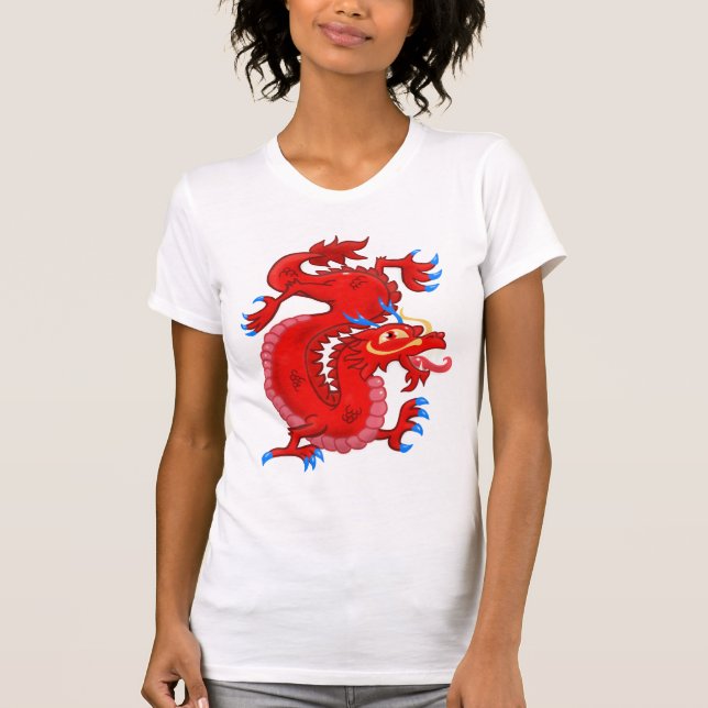 Red Oriental Dragon T-Shirt (Vorderseite)