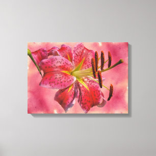Red Oriental Lily Leinwanddruck