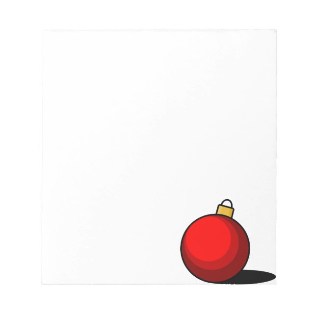 Red Ornament Notepad Notizblock (Vorderseite)