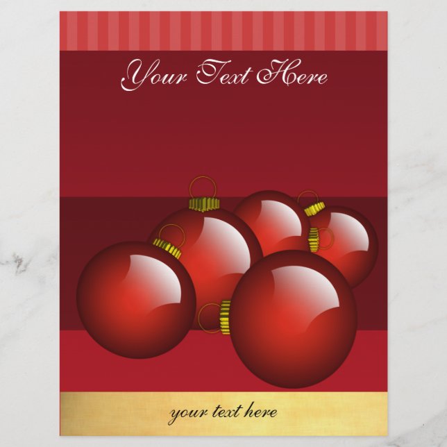 Red Ornaments Business Flyer (Vorne)
