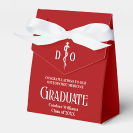 Red Osteopathic Medical School Graduation Party Geschenkschachtel