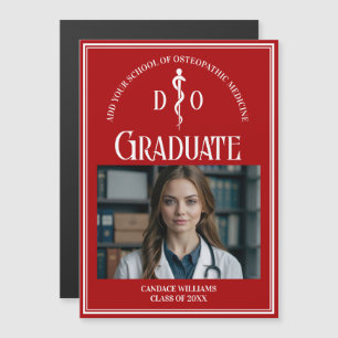 Red Ostéopathic Médicale School Graduation Magnet