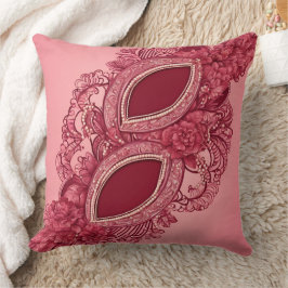 Red Ovals AI art Kissen