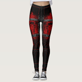 Red Overlay Leggings