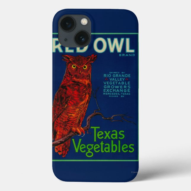 Red Owl Vegetable Label Case-Mate iPhone Hülle (Rückseite)