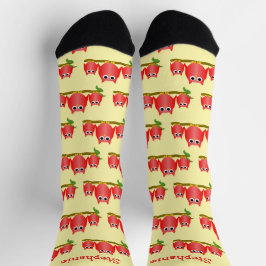 Red Owls Design Personalised Socken