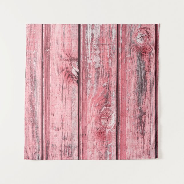 Red paint wooden desks texture. aged, home decor,  wandteppich (Vorderseite)