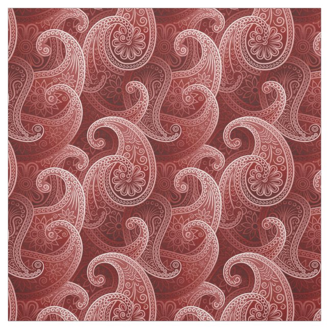 Red Paisley Exotic Pattern Stoff (Muster)