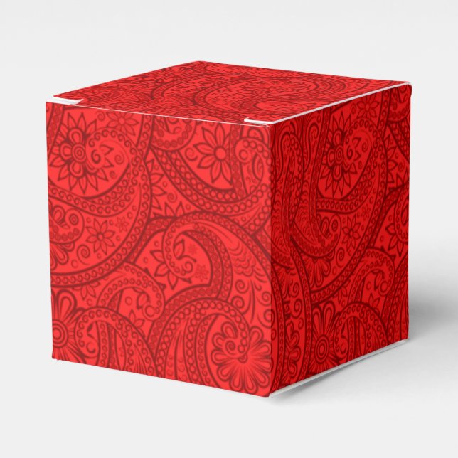 Red Paisley Geschenkschachtel (Vorderseite)