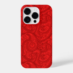 Red Paisley iPhone 14 Pro Hülle