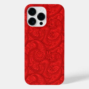 Red Paisley iPhone 14 Pro Max Hülle