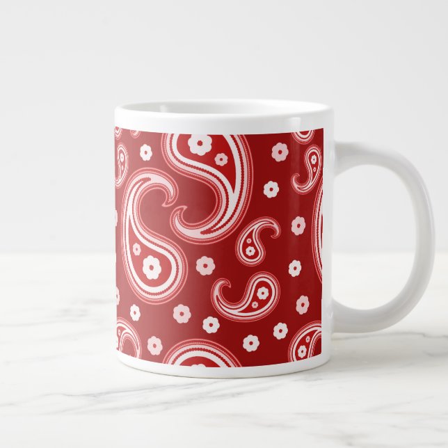 Red Paisley Jumbo-Tasse (Rechts)