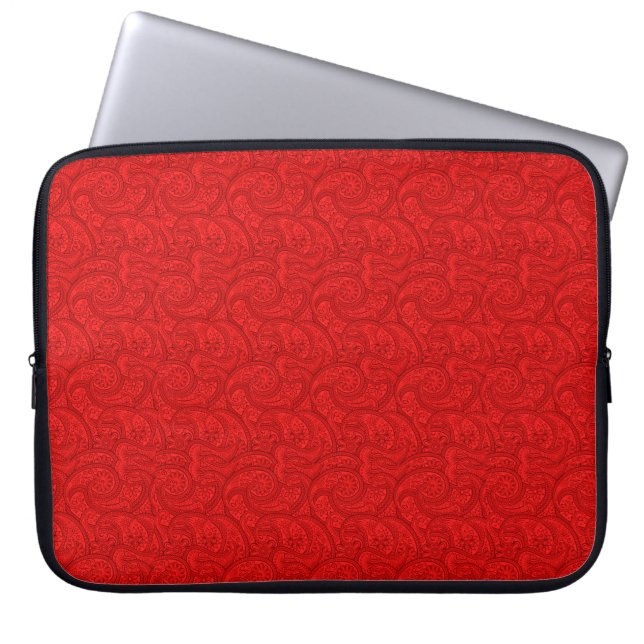 Red Paisley Laptopschutzhülle (Vorderseite)