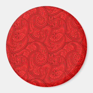 Red Paisley Magnet