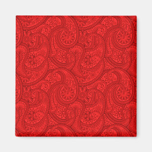 Red Paisley Magnet