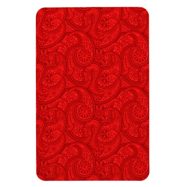 Red Paisley Magnet (Vertikal)