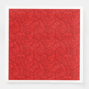 Red Paisley Serviette