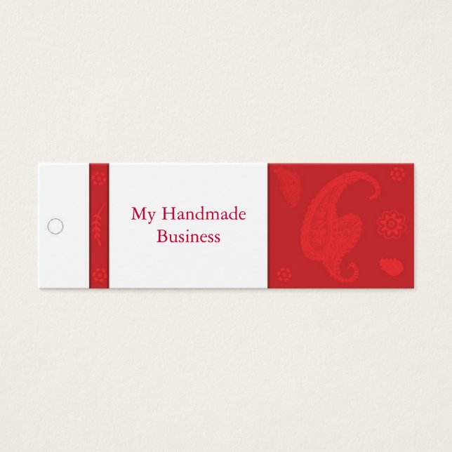 Red Paisley Tag (Vorderseite)