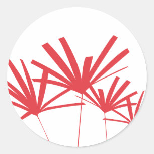 RED PALMS-Aufkleber Runder Aufkleber