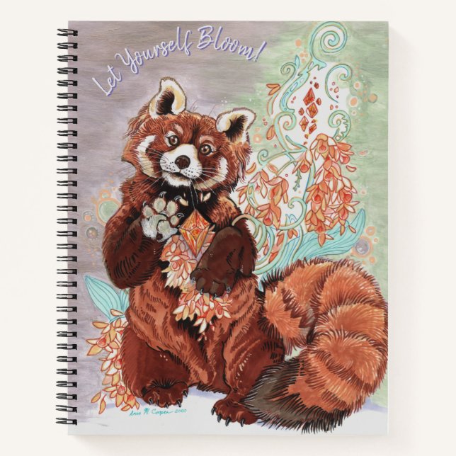 Red Panada Crystaline Vibes Art Pocket Moleskine N Notizbuch (Vorderseite)