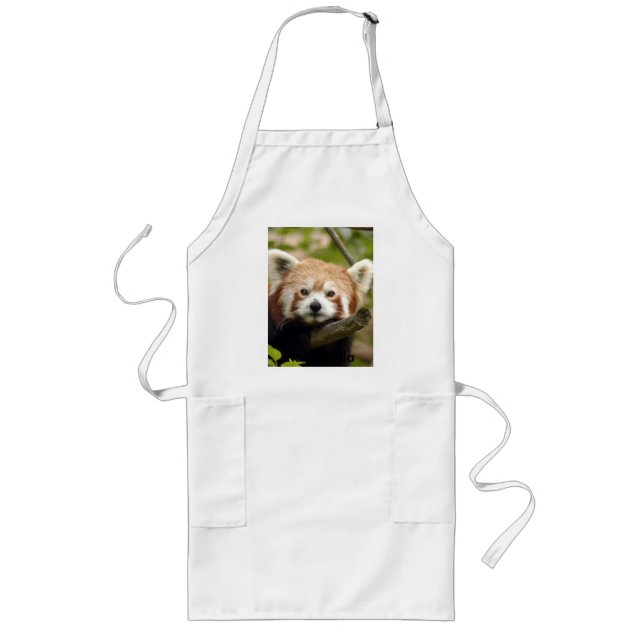 red-panda-004, roter Panda Lange Schürze (Vorne)