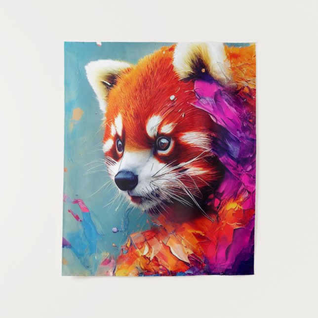 Red Panda Animal Discovery Adventure Nature Wandteppich (Vorderseite)