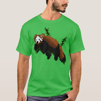 Red Panda auf einer Zweigstelle Pixel Art T-Shirt