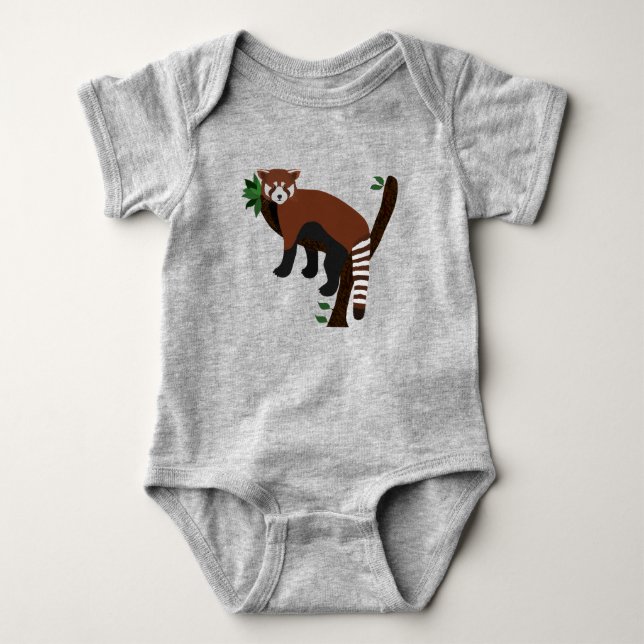 Red Panda Baby Bodysuit Baby Strampler (Vorderseite)
