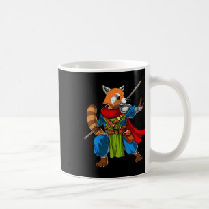 Red Panda Bear Ninja Samurai Warrior Funny Kung Fu Kaffeetasse