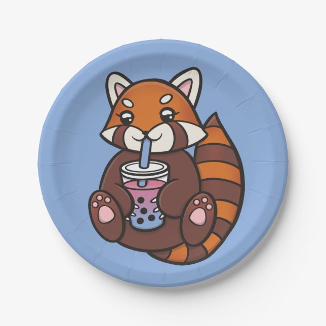 Red Panda & Bubble Tee Paper Teller (Vorderseite)