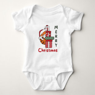 Red Panda Christmas Gift Winter Red Pandas Baby Strampler