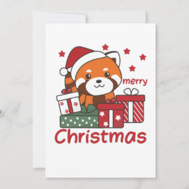 Red Panda Christmas Gift Winter Red Pandas Feiertagskarte