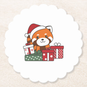 Red Panda Christmas Gift Winter Red Pandas Untersetzer