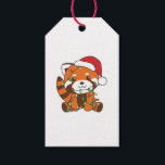 Red Panda Christmas Winter Animals Red Pandas Geschenkanhänger<br><div class="desc">The Red Panda at Christmas with fairy lights. Funny animals with ohrts and snow for the holidays. In Sweet Christmas Greeting. Red pandas are cute animals and perfect for Christmas.</div>