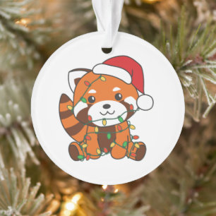 Red Panda Christmas Winter Animals Red Pandas Ornament