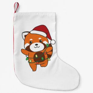 Red Panda Christmas Winter Animals Red Pandas Smal Kleiner Weihnachtsstrumpf