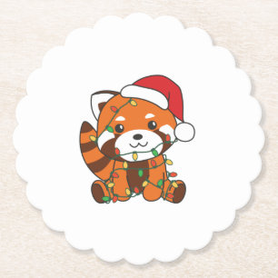 Red Panda Christmas Winter Animals Red Pandas Untersetzer