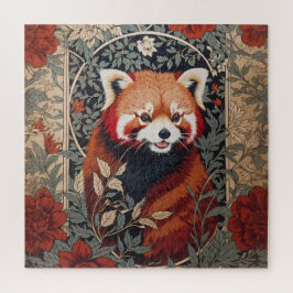 Red Panda Elegant William Morris Inspirierte flora
