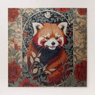 Red Panda Elegant William Morris Inspirierte flora