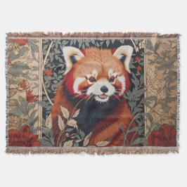 Red Panda Elegant William Morris Inspirierte flora Decke