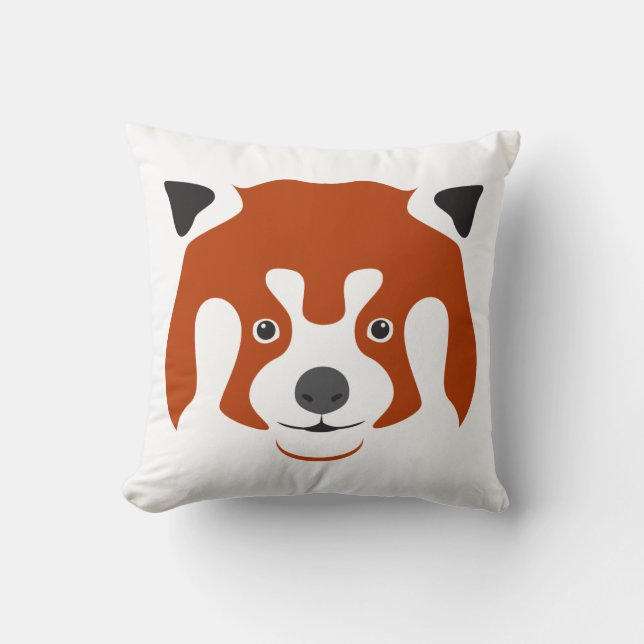 RED PANDA FACE KISSEN (Vorderseite)