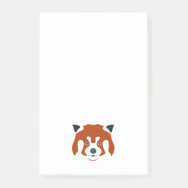 RED PANDA FACE POST-IT KLEBEZETTEL (Vorderseite)