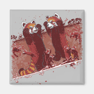 Red Panda Fury Magnet