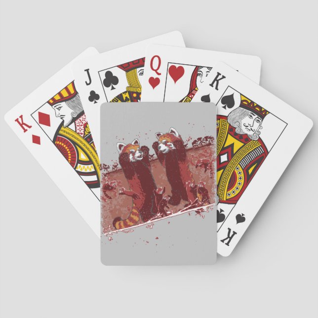 Red Panda Fury Spielkarten (Rückseite)