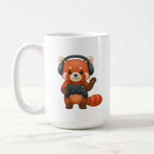 Red Panda Gamer, Gaming-Controller und Kopfhörer