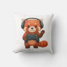 Red Panda Gamer, Gaming-Controller und Kopfhörer