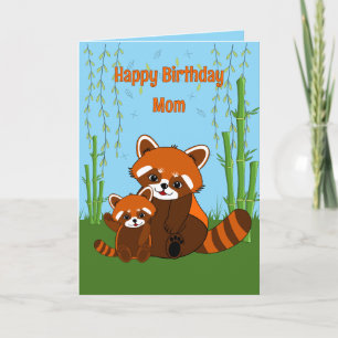 Red Panda Geburtstagskarte Faltkarte Karte
