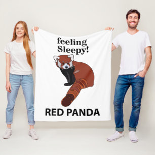 Red Panda Gefühl Sleepy Funny Red Panda Fleecedecke