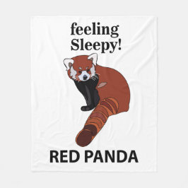 Red Panda Gefühl Sleepy Funny Red Panda Fleecedecke